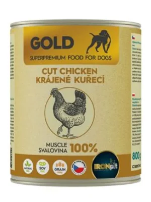 Rechtstreeks Van De Fabrikant IRONpet Gold Dog konz. Chicken Cut Muscle 800g