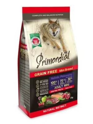 Dagaanbieding Primordial Dog GF Mini Adult Trout&Duck 2kg