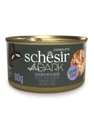 Schesir Cat konz. After Dark Wholefood kuře/kachna 80g Nieuw