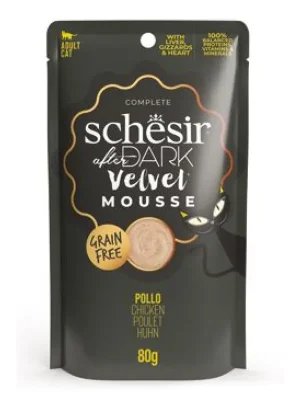 Schesir Cat kapsa After Dark Velvet Mousse kuře 80g Hoge Kwaliteit