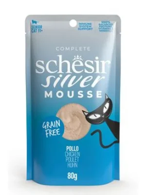 Populair Schesir Cat kapsa Senior Lifestage Mousse kuře 80g