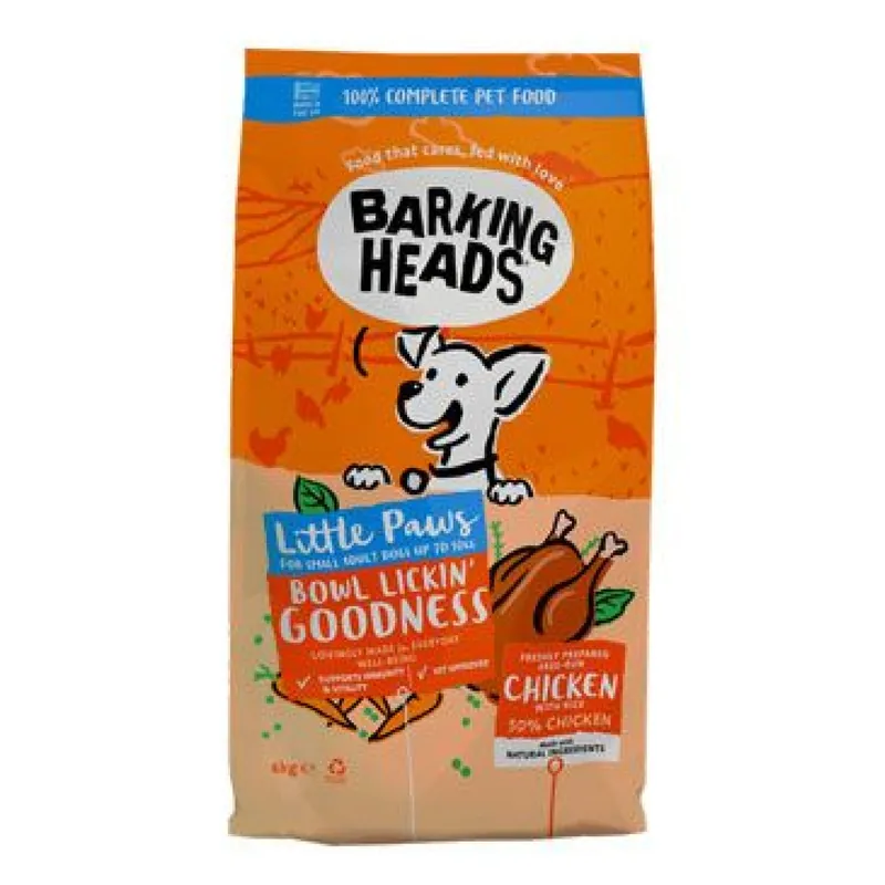 BARKING HEADS Little Paws Bowl Lickin Good Chick 6kg Snelle Levering