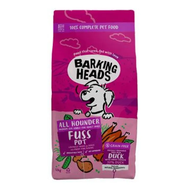 BARKING HEADS All Hounder Fuss Pot Duck 12kg Favoriet