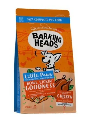 Betaalbaar BARKING HEADS Little Paws Bowl Lickin Good Chick 1,5kg