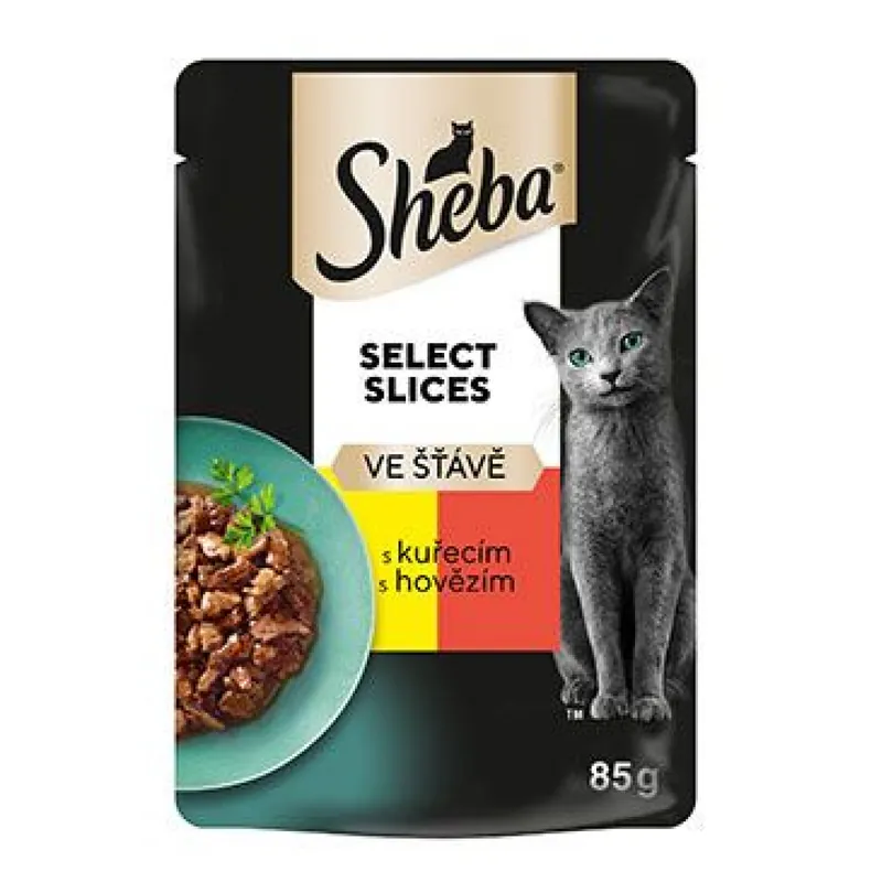 Sheba kapsa Select Slices s kuřecím a hovězím 85g Exclusieve Aanbieding