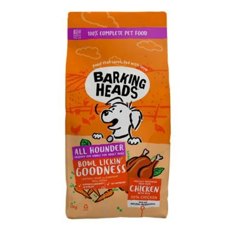 Flitsaanbieding BARKING HEADS All Hounder Bowl Lickin Good Chick 12kg