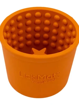 LickiMat Yoggie Pot lízací kelímek oranžový Laatste Versie
