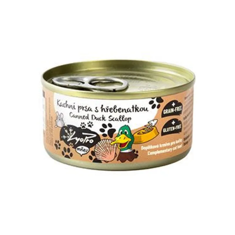 Lyopro mňau konz. Kachní prsa s hřebenatkou 85g Beste Prijs
