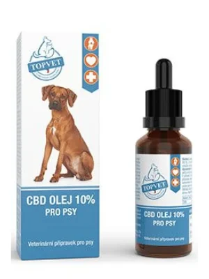 Gecertificeerd CBD olej 10% pro psy TOPVET 10ml