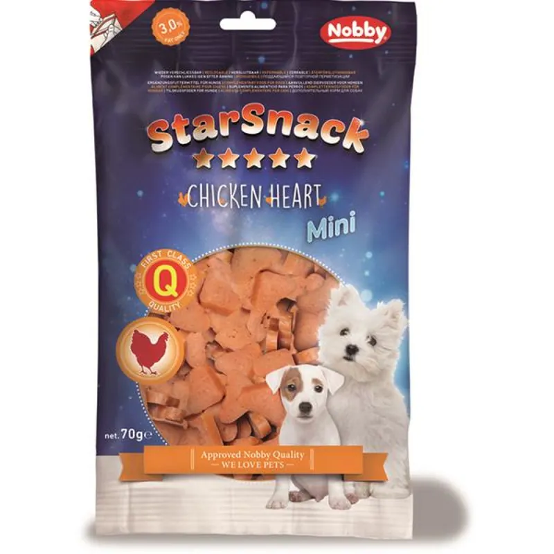 Nobby pamlsek - StarSnack MINI Chicken Heart 70 g Direct Verzonden