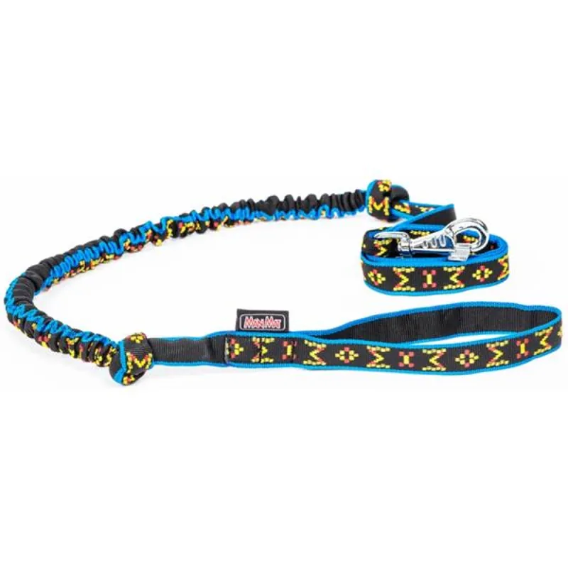 Vodítko nylon popruh s amortizérem-modrý okraj M-M 175-230 cm Superprijs