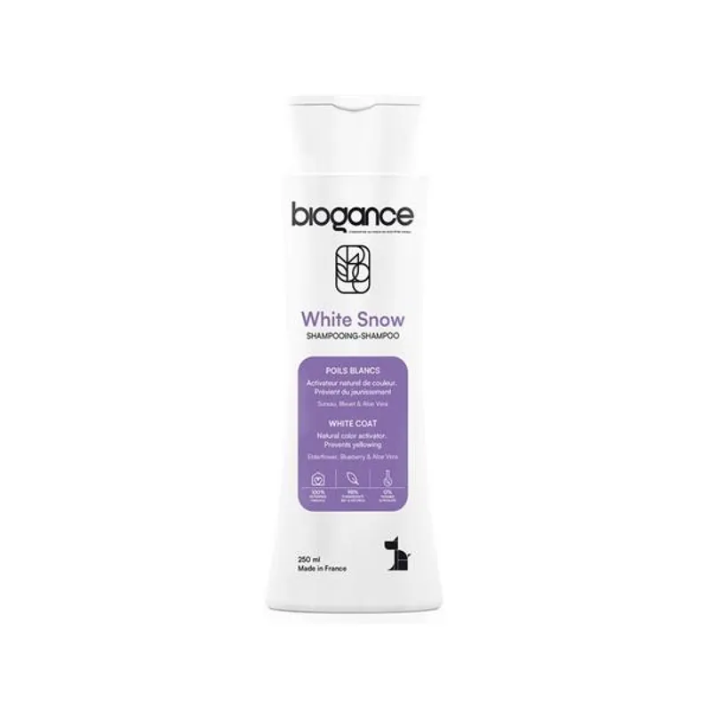 Finale Uitverkoop Biogance šampon White snow -pro bílou/světlou srst 250 ml