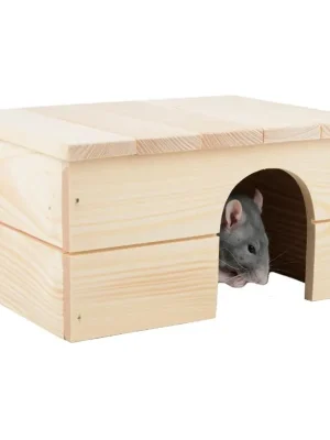 Direct Verzonden Domek dřevo králík rovná střecha 24 x 18 x 13 cm