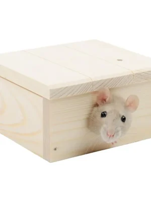 Exclusieve Aanbieding Domek dřevo křeček rovná střecha 13 x 12 x 6 cm