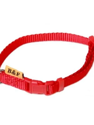 Obojek puppy nylon rozlišovací - červený BAFPET 1,00 x 20-35 cm Goedkoop