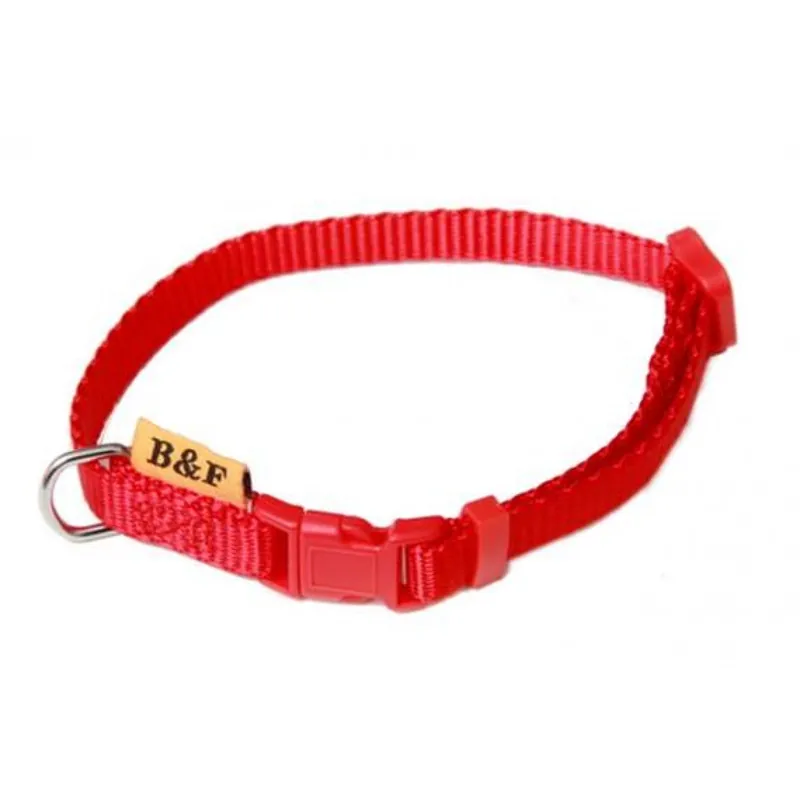 Obojek puppy nylon rozlišovací - červený BAFPET 1,00 x 20-35 cm Goedkoop