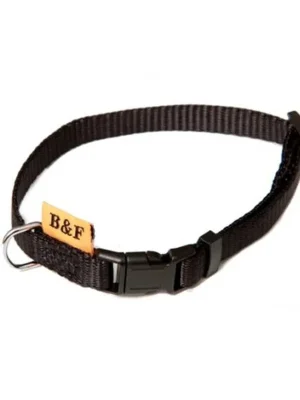 Uitverkoop Obojek puppy nylon rozlišovací - černý BAFPET 1,00 x 20-35 cm