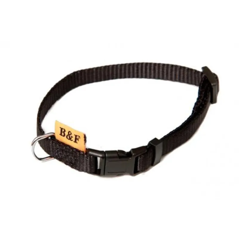 Uitverkoop Obojek puppy nylon rozlišovací - černý BAFPET 1,00 x 20-35 cm