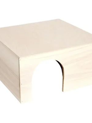 Finale Uitverkoop Domek dřevo králík rovná střecha XXL 37 x 35 x 20 cm
