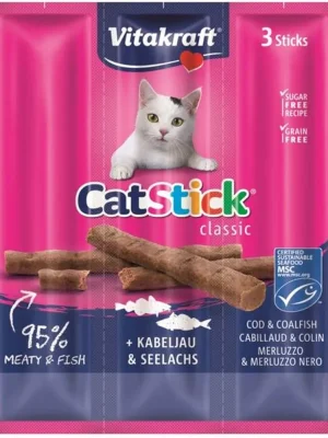 Koop Online Vitakraft Stick mini cat - treska 18 g, 3 ks