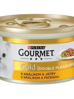 Gourmet Gold cat konz.-s králíkem a játry 85 g Laatste Kans