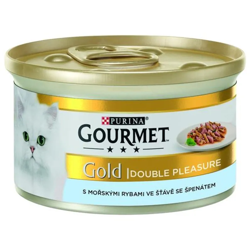 Gourmet Gold cat konz.-mořské ryby v omáčce se špenátem 85 g Bestseller