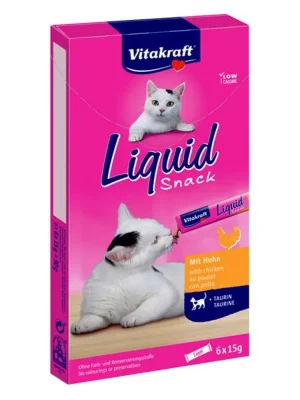 Voordeelprijs Vitakraft snack cat Liguid taurin/kuře 6 x 15 g
