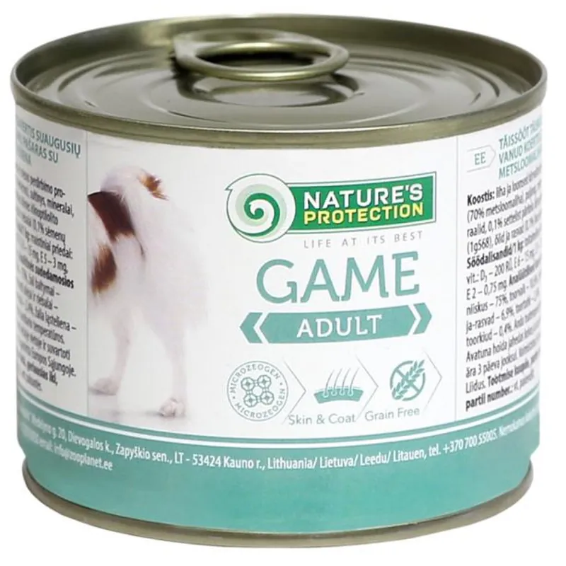 Rechtstreeks Van De Fabrikant Nature‘s Protection Dog konz. Adult zvěřina 200 g