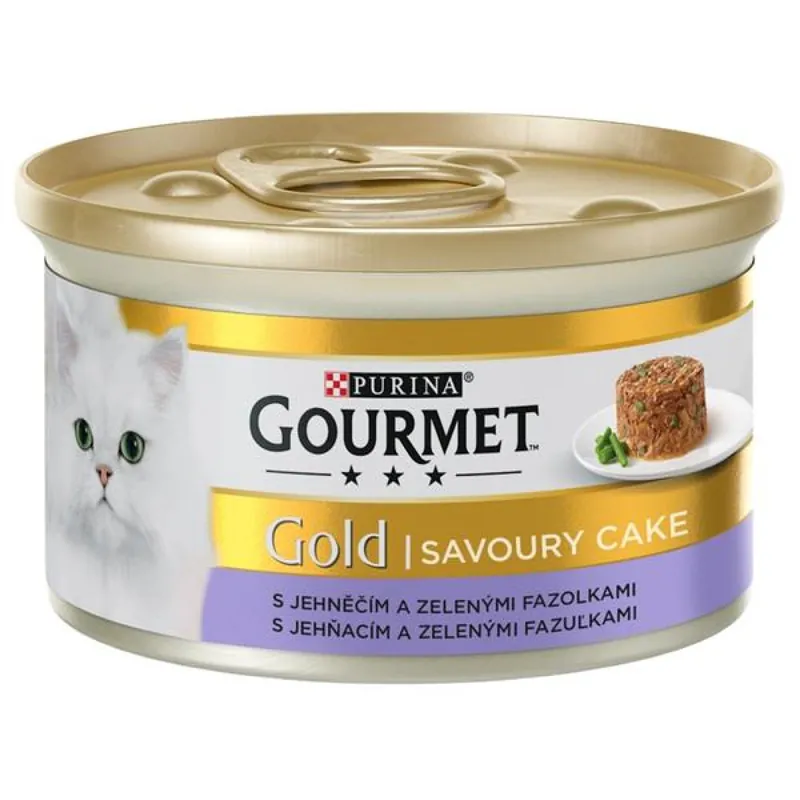 Nieuw Gourmet Gold cat konz.-Savoury Cake jehně,fazolky 85 g