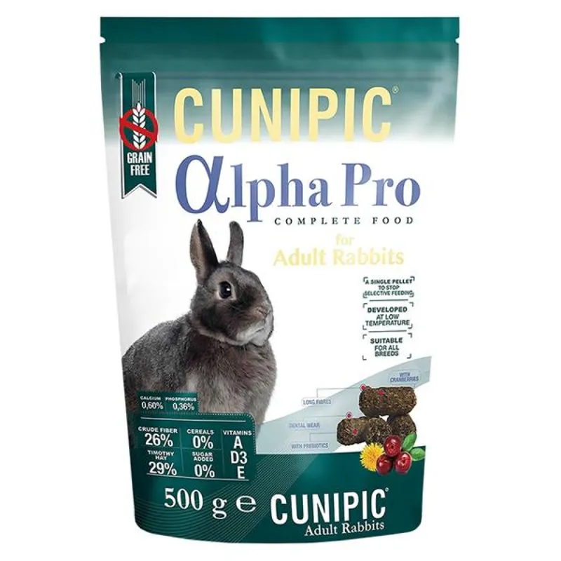 Premium Cunipic Alpha Pro Rabbit Adult - králík dospělý 500 g