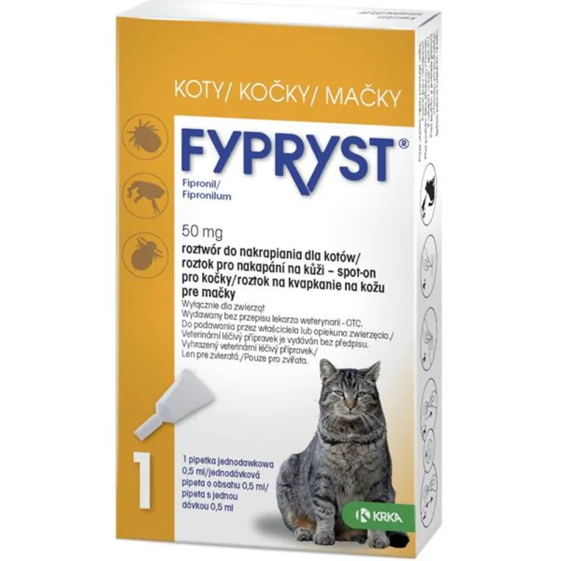 Finale Uitverkoop Fypryst spot on a.u.v. (kočka) sol 1x0,5 ml