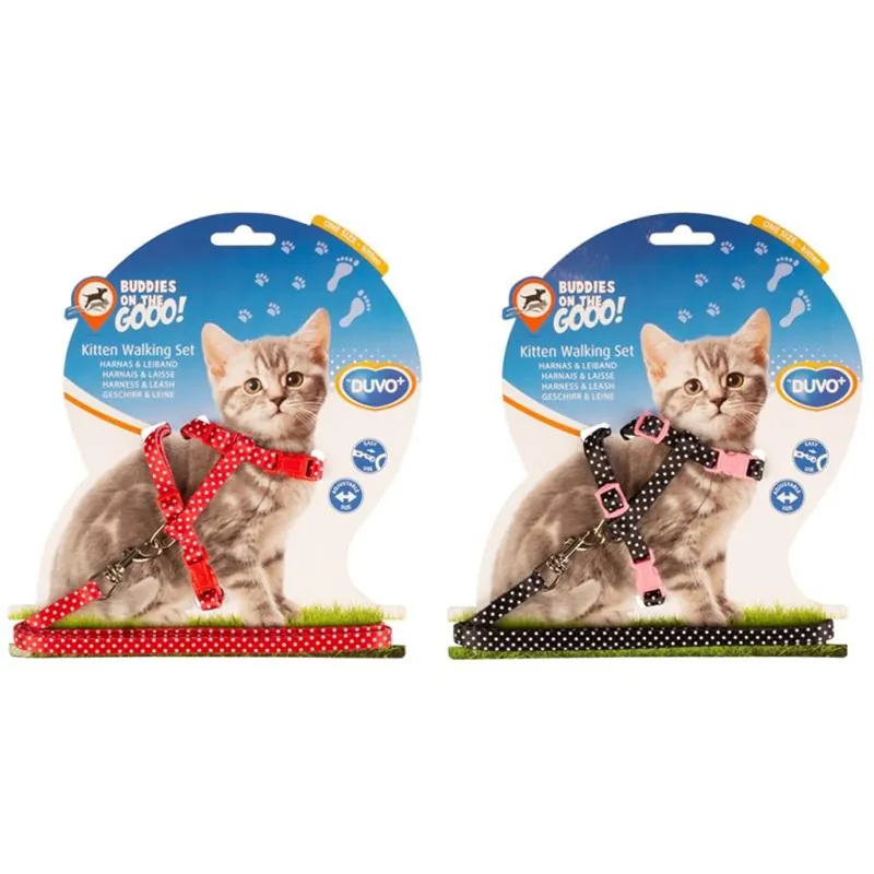 Snelle Levering Postroj a vodítko kitten DUVO+ s puntíky 15-25cm/8mm-125cm