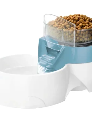 Flitsaanbieding Fontánka Pet Feeder s miskou pro krmení EBI modrá 28x1