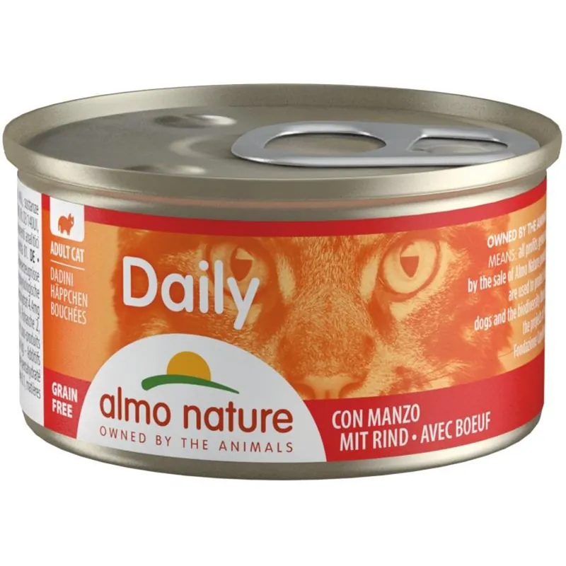 Almo Nature Daily Menu cat konz. kousky-hovězí 85g Must-Have