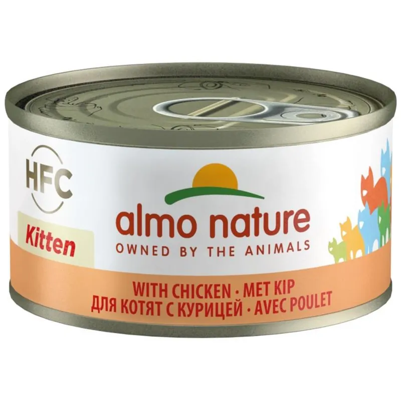 Hoge Kwaliteit Almo Nature cat konz. Natural Kitten -kuře 70g