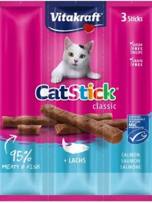 Vitakraft Stick mini cat losos 3 ks Premium