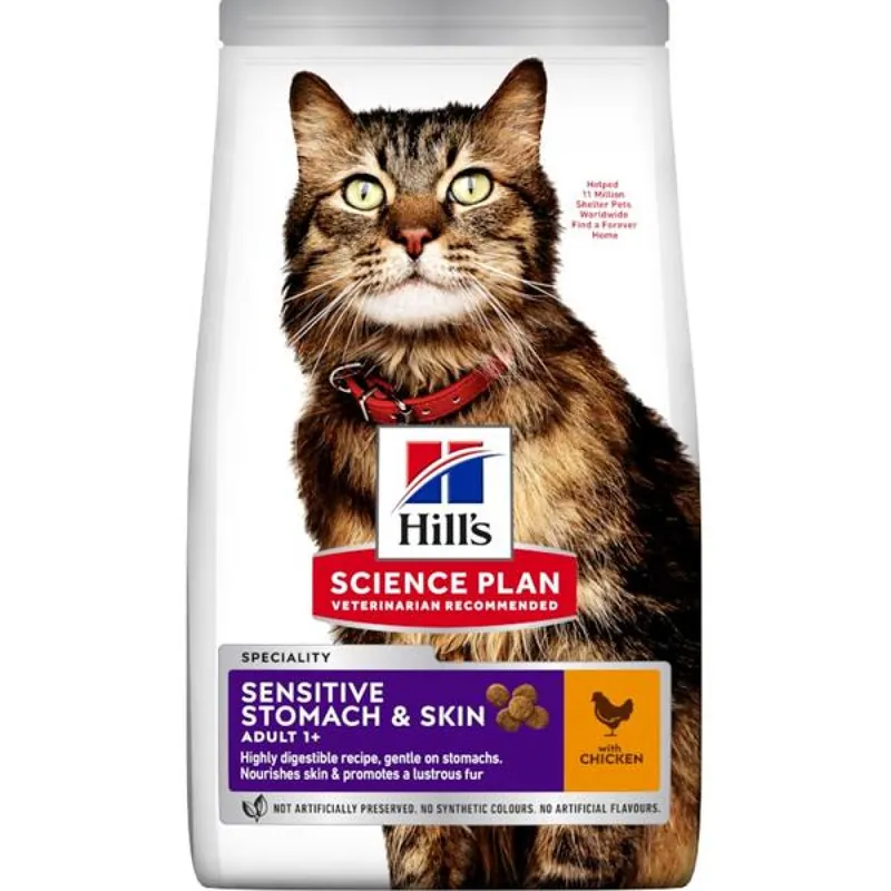 Beste Prijs Hill‘s Science Plan Feline Adult Sensitive Stomach & Skin Chicken 1,5 kg