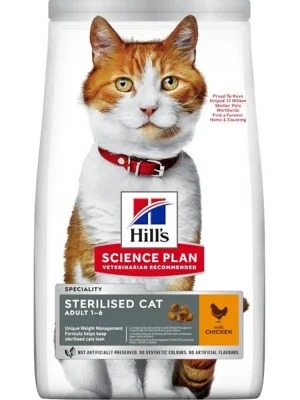 Beperkte Voorraad Hill‘s Science Plan Feline Young Adult Sterilised Chicken 1,5 kg