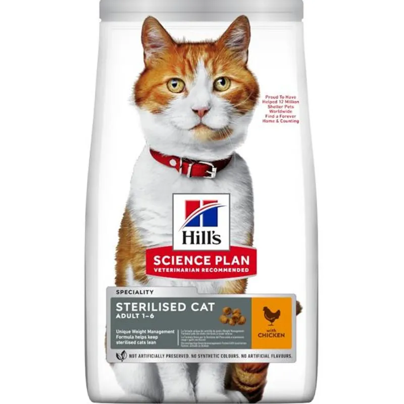 Beperkte Voorraad Hill‘s Science Plan Feline Young Adult Sterilised Chicken 1,5 kg
