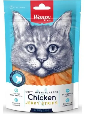 Wanpy Cat Soft Chicken Jerky Strips for Cat 80 g Uitverkoop