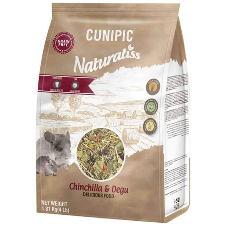 Cunipic Naturaliss Chinchilla & Degu - činčila a osmák 1,81 kg Bestel Nu