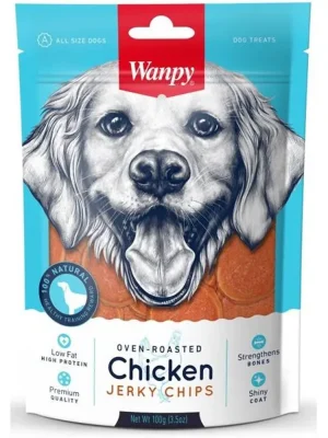 Koop Vandaag Wanpy Dog Chicken Jerky Chips 100g