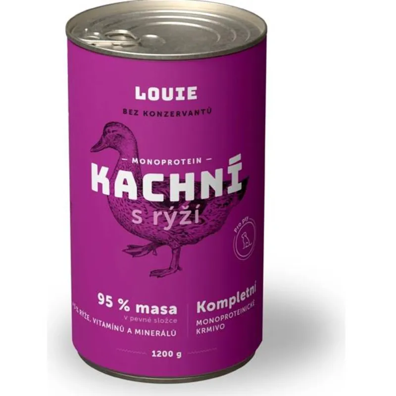 Voordeelprijs Louie konz. pro psy kachní s rýží 1200 g