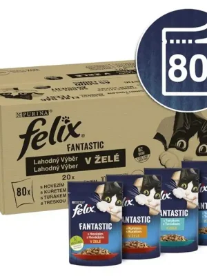Weekendaanbieding Felix cat kaps.-Fant.Multipack mas.výběr v želé 80 x 85 g