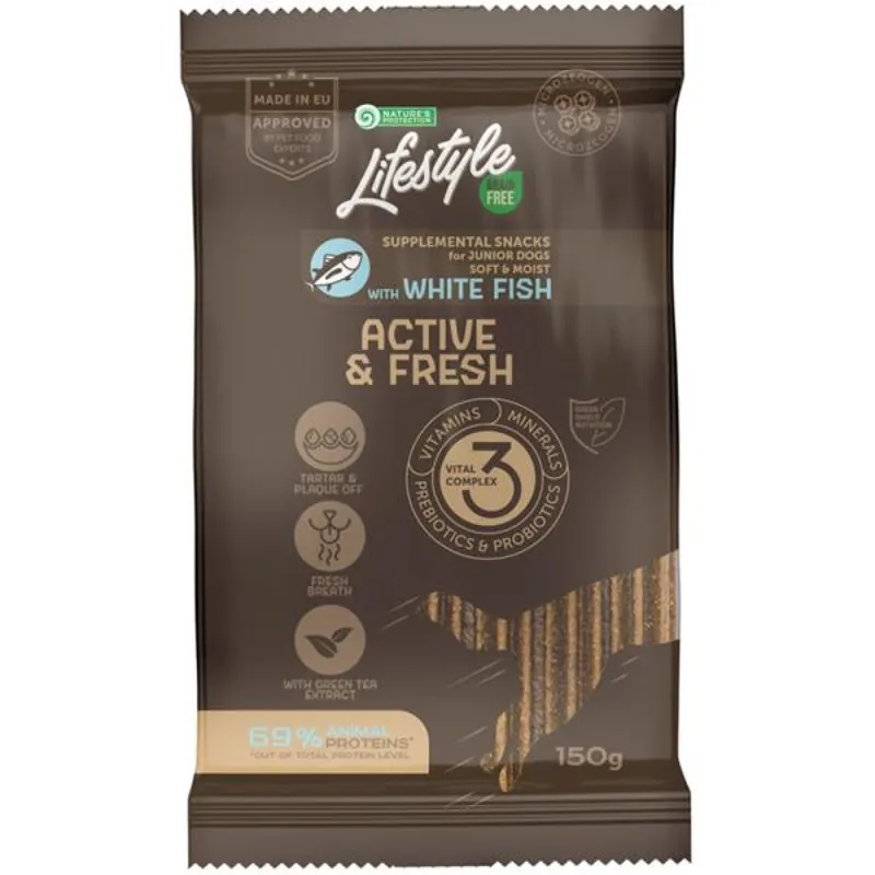Uitverkoop Nature‘s Protection LS GF White fish Active & Fresh 150 g