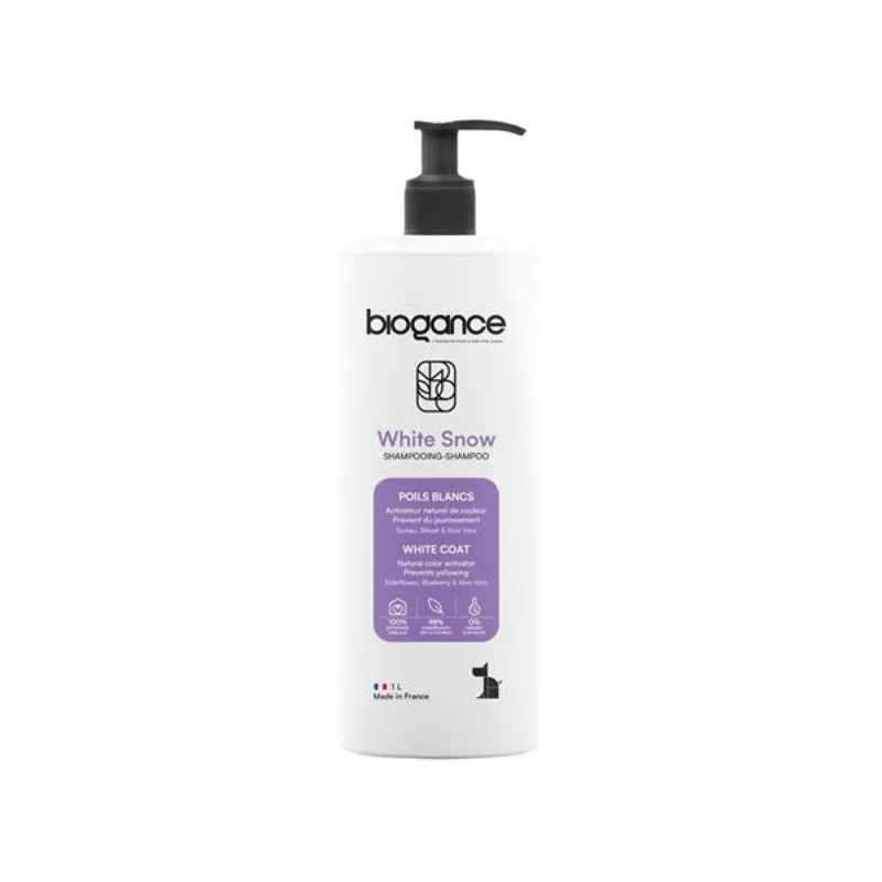Shop Nu Biogance šampon White snow -pro bílou/světlou srst 1l