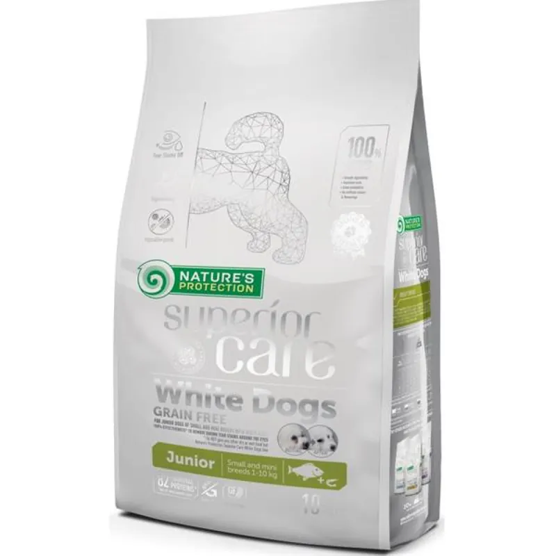Nature‘s Protection Superior Care Dog Dry White Dogs Junior Small Breed White Fish 10 kg Aanbieding