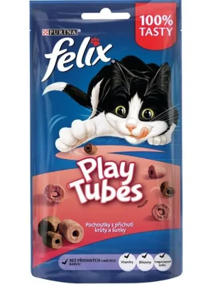 Felix snack cat -Play Tubes příchuť krůta,šunka 50 g Gratis Retour