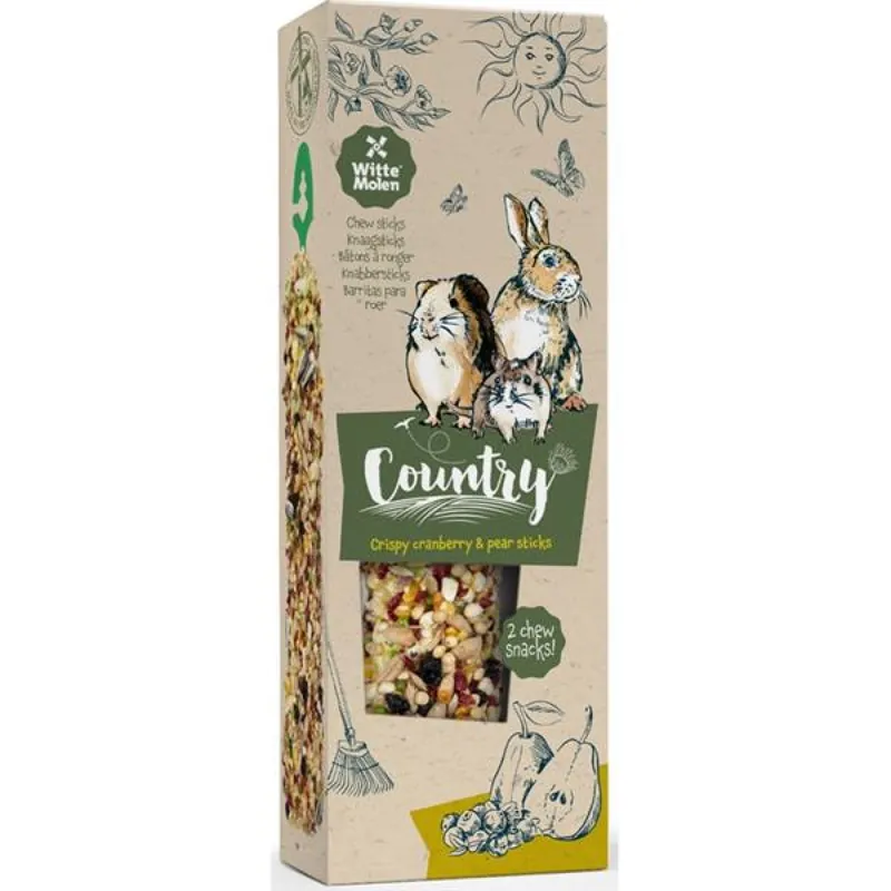 Witte Molen Country Sticks tyčinky brusinky&hruška 110g Gecertificeerd