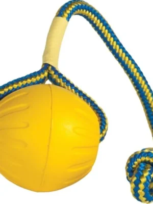 Betaalbaar Hračka guma Durafoam míč se šňůrkou Starmark L žlutý